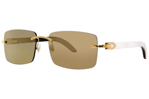 cartier men's ct0046s 004 sunglasses|Cartier CT0046S 004 56 Gold/White Sunglasses .